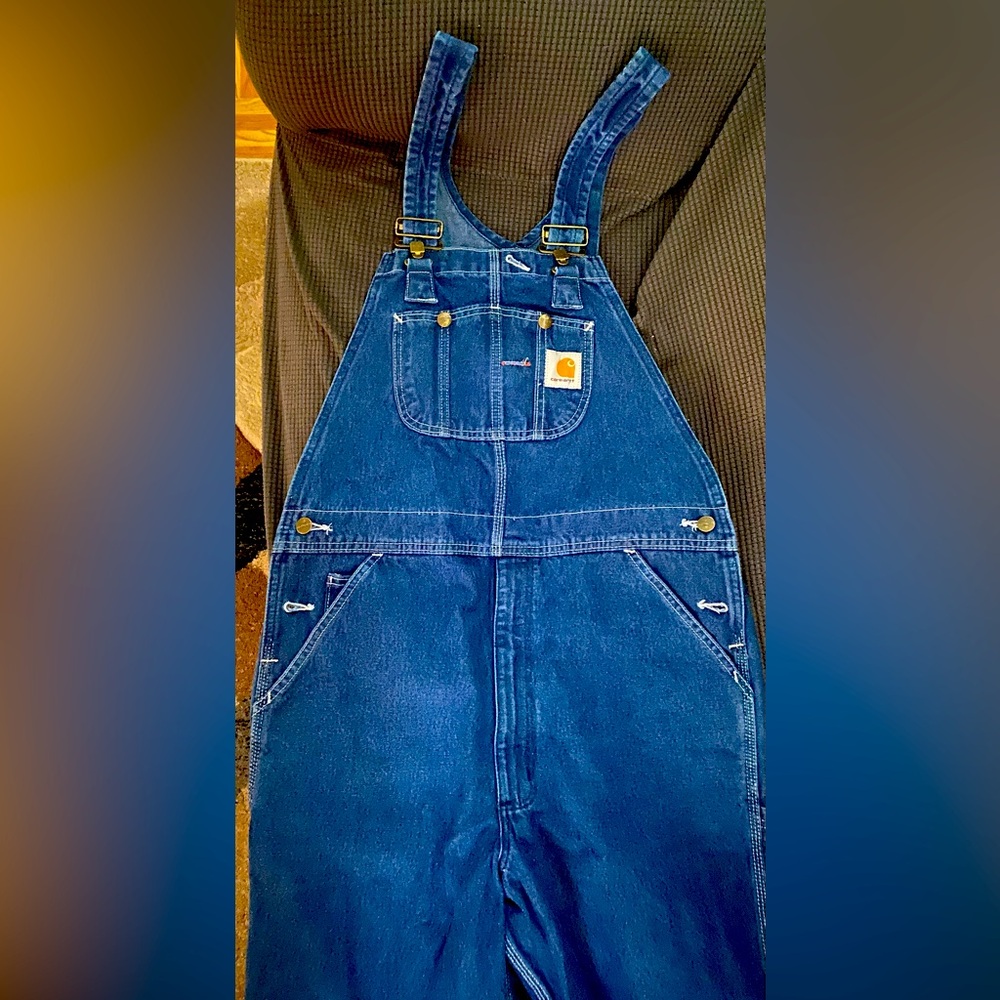 MENS or Women’s 36 x 32 Carhartt Denim Overalls!!! Like New!!!